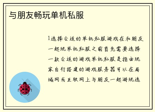 与朋友畅玩单机私服